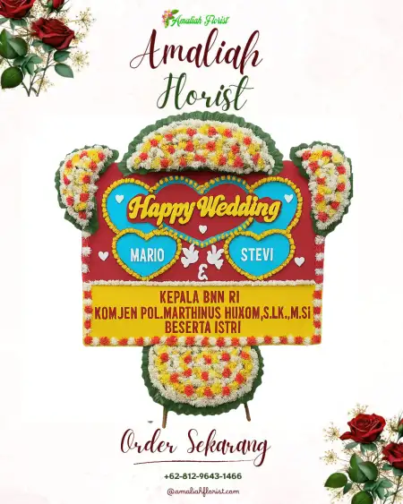 Papan Bunga Pernikahan Agrabinta